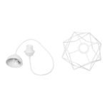 GLOBOSTAR® VORTEX 203-0001 Μοντέρνο Κρεμαστό Φωτιστικό Οροφής με Ντουί 1 x E27 AC 220-240V IP20 - Λευκό - Μ23.5 x Π23.5 x Υ20cm - Image 10