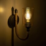 GLOBOSTAR® RIFT 203-0002 Vintage Φωτιστικό Τοίχου - Απλίκα με Ντουί 1 x E27 AC 220-240V IP20 - Μαύρο & Μπεζ - Μ12 x Π24 x Υ31cm - Image 3