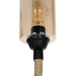 GLOBOSTAR® RIFT 203-0002 Vintage Φωτιστικό Τοίχου - Απλίκα με Ντουί 1 x E27 AC 220-240V IP20 - Μαύρο & Μπεζ - Μ12 x Π24 x Υ31cm - Image 6