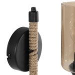 GLOBOSTAR® RIFT 203-0002 Vintage Φωτιστικό Τοίχου - Απλίκα με Ντουί 1 x E27 AC 220-240V IP20 - Μαύρο & Μπεζ - Μ12 x Π24 x Υ31cm - Image 7