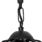 GLOBOSTAR® ZION 203-0003 Vintage Κρεμαστό Φωτιστικό Οροφής με Ντουί 1 x E27 AC 220-240V IP20 - Μαύρο & Μπεζ - Μ33 x Π33 x Υ29cm - Image 9