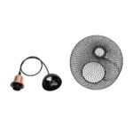GLOBOSTAR® WIRE 203-0004 Μοντέρνο Κρεμαστό Φωτιστικό Οροφής με Ντουί 1 x E27 AC 220-240V IP20 - Μαύρο & Χάλκινο - Μ25 x Π25 x Υ30cm - Image 11