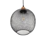 GLOBOSTAR® WIRE 203-0004 Μοντέρνο Κρεμαστό Φωτιστικό Οροφής με Ντουί 1 x E27 AC 220-240V IP20 - Μαύρο & Χάλκινο - Μ25 x Π25 x Υ30cm - Image 6