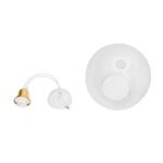 GLOBOSTAR® WIRE 203-0005 Μοντέρνο Κρεμαστό Φωτιστικό Οροφής με Ντουί 1 x E27 AC 220-240V IP20 - Λευκό & Χρυσό - Μ25 x Π25 x Υ30cm - Image 11