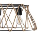 GLOBOSTAR® GATSBY 203-0006 Vintage Κρεμαστό Φωτιστικό Οροφής με Ντουί 3 x E27 AC 220-240V IP20 - Μαύρο & Μπεζ - Μ60 x Π28 x Υ22cm - Image 7