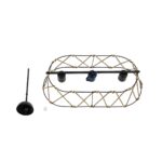 GLOBOSTAR® GATSBY 203-0006 Vintage Κρεμαστό Φωτιστικό Οροφής με Ντουί 3 x E27 AC 220-240V IP20 - Μαύρο & Μπεζ - Μ60 x Π28 x Υ22cm - Image 9