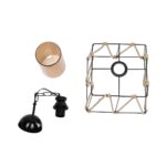 GLOBOSTAR® GATSBY 203-0007 Vintage Κρεμαστό Φωτιστικό Οροφής με Ντουί 1 x E27 AC 220-240V IP20 - Μαύρο & Μπεζ - Μ25 x Π25 x Υ25cm - Image 10