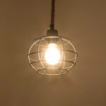 GLOBOSTAR® TALAH 203-0008 Vintage Κρεμαστό Φωτιστικό Οροφής με Ντουί 1 x E27 AC 220-240V IP20 - Μαύρο & Μπεζ - Μ20 x Π20 x Υ20cm - Image 3