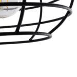 GLOBOSTAR® TALAH 203-0008 Vintage Κρεμαστό Φωτιστικό Οροφής με Ντουί 1 x E27 AC 220-240V IP20 - Μαύρο & Μπεζ - Μ20 x Π20 x Υ20cm - Image 8