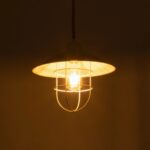 GLOBOSTAR® TULUB 203-0010 Vintage Κρεμαστό Φωτιστικό Οροφής με Ντουί 1 x E27 AC 220-240V IP20 - Λευκό & Μπεζ - Μ33 x Π33 x Υ30cm - Image 3