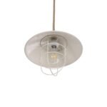 GLOBOSTAR® TULUB 203-0010 Vintage Κρεμαστό Φωτιστικό Οροφής με Ντουί 1 x E27 AC 220-240V IP20 - Λευκό & Μπεζ - Μ33 x Π33 x Υ30cm - Image 6