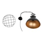 GLOBOSTAR® SIERRA 203-0011 Vintage Κρεμαστό Φωτιστικό Οροφής με Ντουί 1 x E27 AC 220-240V IP20 - Μαύρο & Χρυσό - Μ30 x Π30 x Υ40cm - Image 10