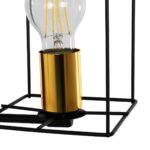 GLOBOSTAR® CYRA 203-0012 Μοντέρνο Φωτιστικό Τοίχου - Απλίκα με Ντουί 1 x E27 AC 220-240V IP20 - Μαύρο & Χρυσό - Μ14 x Π21 x Υ22cm - Image 6