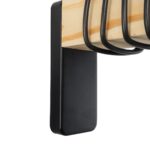 GLOBOSTAR® XYLO 203-0014 Μοντέρνο Φωτιστικό Τοίχου - Απλίκα με Ντουί 1 x E27 AC 220-240V IP20 - Μαύρο & Μπεζ - Μ18 x Π18 x Υ19cm - Image 7