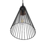 GLOBOSTAR® ARCWIRE 203-0015 Μοντέρνο Κρεμαστό Φωτιστικό Οροφής με Ντουί 1 x E27 AC 220-240V IP20 - Μαύρο - Μ25 x Π25 x Υ30cm - Image 7