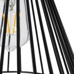 GLOBOSTAR® ARCWIRE 203-0015 Μοντέρνο Κρεμαστό Φωτιστικό Οροφής με Ντουί 1 x E27 AC 220-240V IP20 - Μαύρο - Μ25 x Π25 x Υ30cm - Image 9