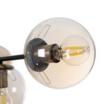 GLOBOSTAR® LATTICE 203-0017 Μοντέρνο Φωτιστικό Οροφής με Ντουί 6 x E27 AC 220-240V IP20 - Μαύρο & Μπρούτζινο - Μ120 x Π32 x Υ32cm - Image 9