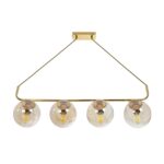 GLOBOSTAR® LATTICE 203-0019 Μοντέρνο Κρεμαστό Φωτιστικό Οροφής με Ντουί 4 x E27 AC 220-240V IP20 - Χρυσό - Μ78 x Π15 x Υ81cm - Image 5