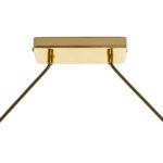 GLOBOSTAR® LATTICE 203-0019 Μοντέρνο Κρεμαστό Φωτιστικό Οροφής με Ντουί 4 x E27 AC 220-240V IP20 - Χρυσό - Μ78 x Π15 x Υ81cm - Image 9