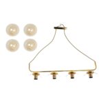 GLOBOSTAR® LATTICE 203-0019 Μοντέρνο Κρεμαστό Φωτιστικό Οροφής με Ντουί 4 x E27 AC 220-240V IP20 - Χρυσό - Μ78 x Π15 x Υ81cm - Image 10