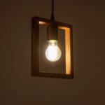 GLOBOSTAR® EDISON 203-0020 Vintage Κρεμαστό Φωτιστικό Οροφής με Ντουί 1 x E27 AC 220-240V IP20 - Μπεζ & Μαύρο - Μ19 x Π5 x Υ22cm - Image 3