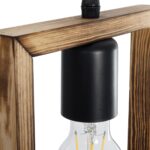 GLOBOSTAR® EDISON 203-0020 Vintage Κρεμαστό Φωτιστικό Οροφής με Ντουί 1 x E27 AC 220-240V IP20 - Μπεζ & Μαύρο - Μ19 x Π5 x Υ22cm - Image 9