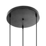 GLOBOSTAR® YASAM 203-0022 Vintage Κρεμαστό Φωτιστικό Οροφής με Ντουί 3 x E27 AC 220-240V IP20 - Μαύρο - Μ42 x Π42 x Υ54cm - Image 9