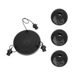 GLOBOSTAR® YASAM 203-0022 Vintage Κρεμαστό Φωτιστικό Οροφής με Ντουί 3 x E27 AC 220-240V IP20 - Μαύρο - Μ42 x Π42 x Υ54cm - Image 10