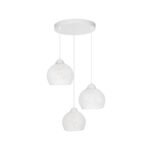 GLOBOSTAR® YASAM 203-0023 Vintage Κρεμαστό Φωτιστικό Οροφής με Ντουί 3 x E27 AC 220-240V IP20 - Λευκό - Μ42 x Π42 x Υ54cm - Image 4