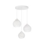 GLOBOSTAR® YASAM 203-0023 Vintage Κρεμαστό Φωτιστικό Οροφής με Ντουί 3 x E27 AC 220-240V IP20 - Λευκό - Μ42 x Π42 x Υ54cm - Image 6