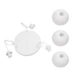 GLOBOSTAR® YASAM 203-0023 Vintage Κρεμαστό Φωτιστικό Οροφής με Ντουί 3 x E27 AC 220-240V IP20 - Λευκό - Μ42 x Π42 x Υ54cm - Image 10