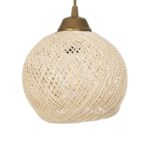 GLOBOSTAR® YASAM 203-0024 Vintage Κρεμαστό Φωτιστικό Οροφής με Ντουί 3 x E27 AC 220-240V IP20 - Μπεζ & Χρυσό - Μ42 x Π42 x Υ54cm - Image 8