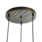 GLOBOSTAR® YASAM 203-0025 Vintage Κρεμαστό Φωτιστικό Οροφής με Ντουί 3 x E27 AC 220-240V IP20 - Καφέ - Μ42 x Π42 x Υ54cm - Image 9