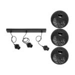 GLOBOSTAR® YASAM 203-0026 Vintage Κρεμαστό Φωτιστικό Οροφής με Ντουί 3 x E27 AC 220-240V IP20 - Μαύρο - Μ45 x Π18 x Υ30cm - Image 10