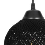 GLOBOSTAR® YASAM 203-0026 Vintage Κρεμαστό Φωτιστικό Οροφής με Ντουί 3 x E27 AC 220-240V IP20 - Μαύρο - Μ45 x Π18 x Υ30cm - Image 8