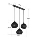 GLOBOSTAR® YASAM 203-0027 Vintage Κρεμαστό Φωτιστικό Οροφής με Ντουί 3 x E27 AC 220-240V IP20 - Λευκό - Μ45 x Π18 x Υ30cm - Image 12