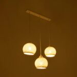 GLOBOSTAR® YASAM 203-0027 Vintage Κρεμαστό Φωτιστικό Οροφής με Ντουί 3 x E27 AC 220-240V IP20 - Λευκό - Μ45 x Π18 x Υ30cm - Image 3