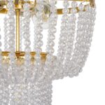 GLOBOSTAR® CRYSTAL 203-0028 Κλασικό Κρεμαστό Φωτιστικό Οροφής με Ντουί 3 x E27 AC 220-240V IP20 - Χρυσό & Διάφανο - Μ41 x Π41 x Υ40cm - Image 8