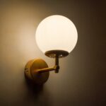 GLOBOSTAR® DALPH 203-0029 Vintage Φωτιστικό Τοίχου - Απλίκα με Ντουί 1 x E27 AC 220-240V IP20 - Χρυσό & Λευκό - M18 x Π15 x Υ23cm - Image 3