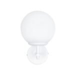 GLOBOSTAR® DALPH 203-0030 Vintage Φωτιστικό Τοίχου - Απλίκα με Ντουί 1 x E27 AC 220-240V IP20 - Λευκό - M18 x Π15 x Υ23cm - Image 4