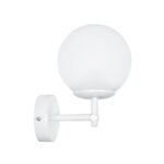 GLOBOSTAR® DALPH 203-0030 Vintage Φωτιστικό Τοίχου - Απλίκα με Ντουί 1 x E27 AC 220-240V IP20 - Λευκό - M18 x Π15 x Υ23cm - Image 5