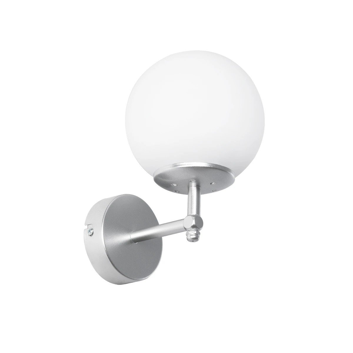203_0031_0 GLOBOSTAR® DALPH 203-0031 Vintage Φωτιστικό Τοίχου - Απλίκα με Ντουί 1 x E27 AC 220-240V IP20 - Ασημί & Λευκό - M18 x Π15 x Υ23cm - Image 1