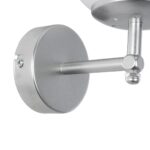 GLOBOSTAR® DALPH 203-0031 Vintage Φωτιστικό Τοίχου - Απλίκα με Ντουί 1 x E27 AC 220-240V IP20 - Ασημί & Λευκό - M18 x Π15 x Υ23cm - Image 6