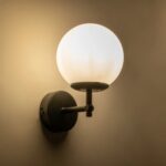 GLOBOSTAR® DALPH 203-0032 Vintage Φωτιστικό Τοίχου - Απλίκα με Ντουί 1 x E27 AC 220-240V IP20 - Μαύρο & Λευκό - M18 x Π15 x Υ23cm - Image 3