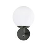 GLOBOSTAR® DALPH 203-0032 Vintage Φωτιστικό Τοίχου - Απλίκα με Ντουί 1 x E27 AC 220-240V IP20 - Μαύρο & Λευκό - M18 x Π15 x Υ23cm - Image 4