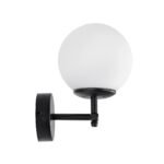 GLOBOSTAR® DALPH 203-0032 Vintage Φωτιστικό Τοίχου - Απλίκα με Ντουί 1 x E27 AC 220-240V IP20 - Μαύρο & Λευκό - M18 x Π15 x Υ23cm - Image 5