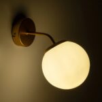 GLOBOSTAR® DALPH 203-0033 Vintage Φωτιστικό Τοίχου - Απλίκα με Ντουί 1 x E27 AC 220-240V IP20 - Χρυσό & Λευκό - M15 x Π25 x Υ22cm - Image 3