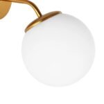 GLOBOSTAR® DALPH 203-0033 Vintage Φωτιστικό Τοίχου - Απλίκα με Ντουί 1 x E27 AC 220-240V IP20 - Χρυσό & Λευκό - M15 x Π25 x Υ22cm - Image 6