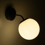 GLOBOSTAR® DALPH 203-0034 Vintage Φωτιστικό Τοίχου - Απλίκα με Ντουί 1 x E27 AC 220-240V IP20 - Μαύρο & Λευκό - M15 x Π25 x Υ22cm - Image 3