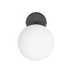 GLOBOSTAR® DALPH 203-0034 Vintage Φωτιστικό Τοίχου - Απλίκα με Ντουί 1 x E27 AC 220-240V IP20 - Μαύρο & Λευκό - M15 x Π25 x Υ22cm - Image 4